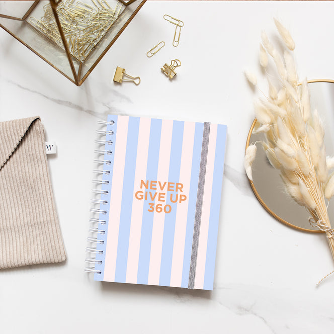 Never Give Up 360 - Blue Stripes