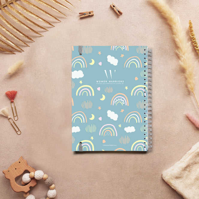 Carnet de Grossesse - Hello Baby Blue Rainbow