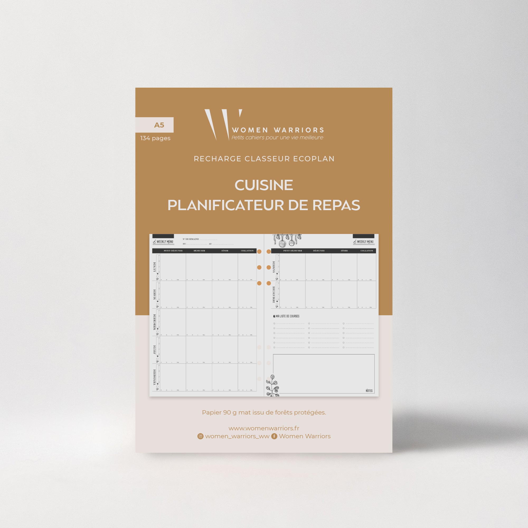 Recharge A5 Food Planner • 134 pages