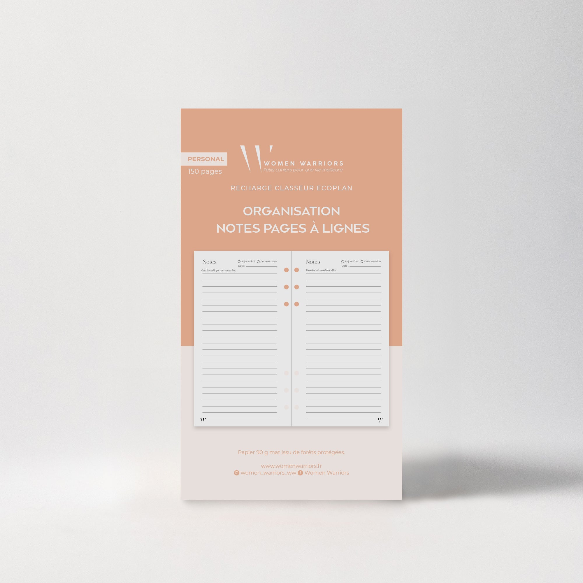 Recharge Personal Notes • Pages à lignes • 150 pages