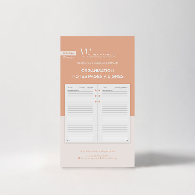 Recharge Personal Notes • Pages à lignes • 150 pages