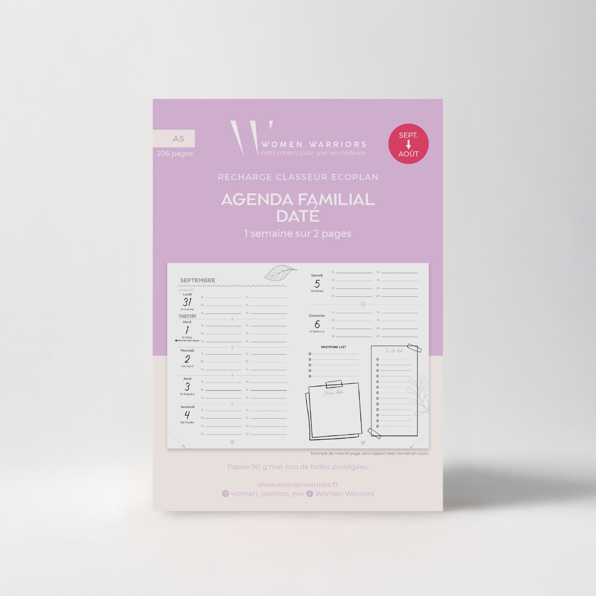 Recharge Agenda Family Sept. 26>Août 27 • 206 pages