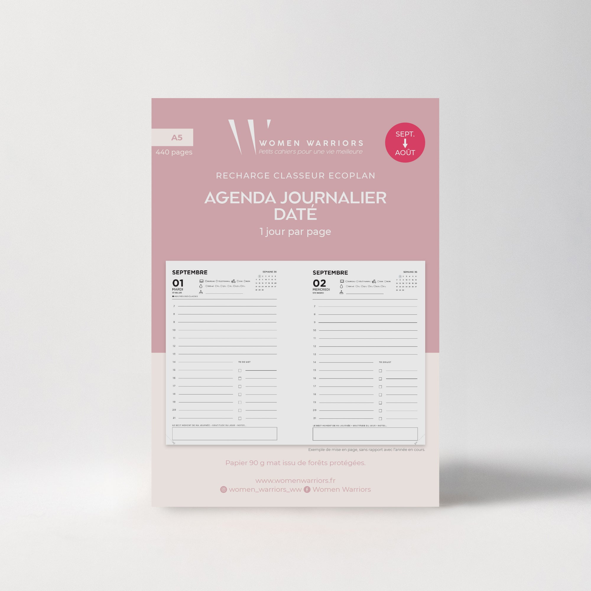 Recharge Agenda Journalier Sept. 26>Août 27 • 440 pages