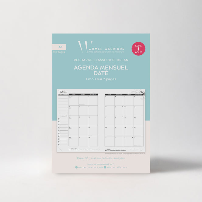 Recharge Agenda Mensuel Sept. 26>Août 27 • 198 pages