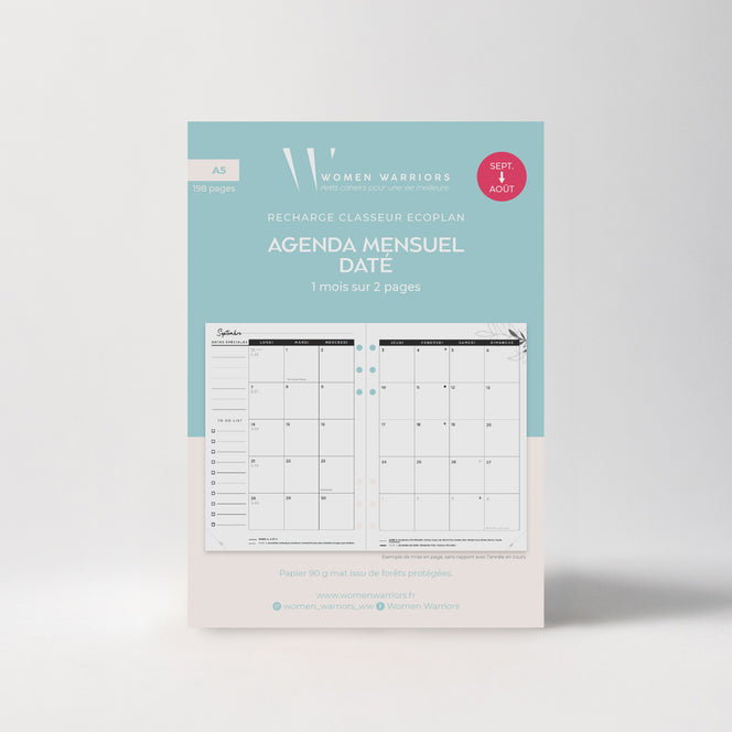 Recharge Agenda Mensuel Sept. 26>Août 27 • 198 pages