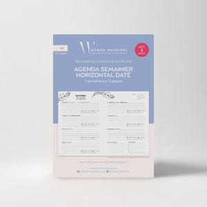 Recharge Agenda Semainier Horizontal Sept. 26>Août 27 • 222 pages