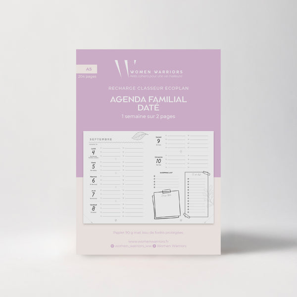 Recharges pour Classeur EcoPlan - Agenda Family Daté