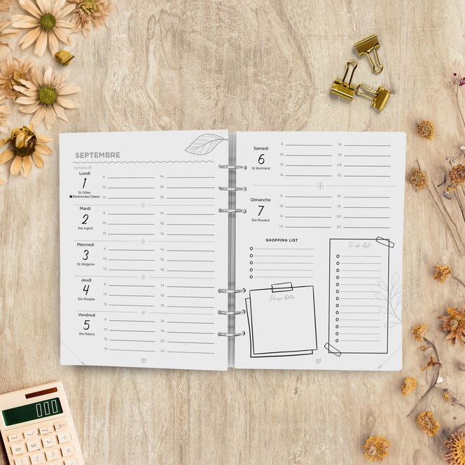 Recharges pour Classeur EcoPlan - Agenda Family Daté