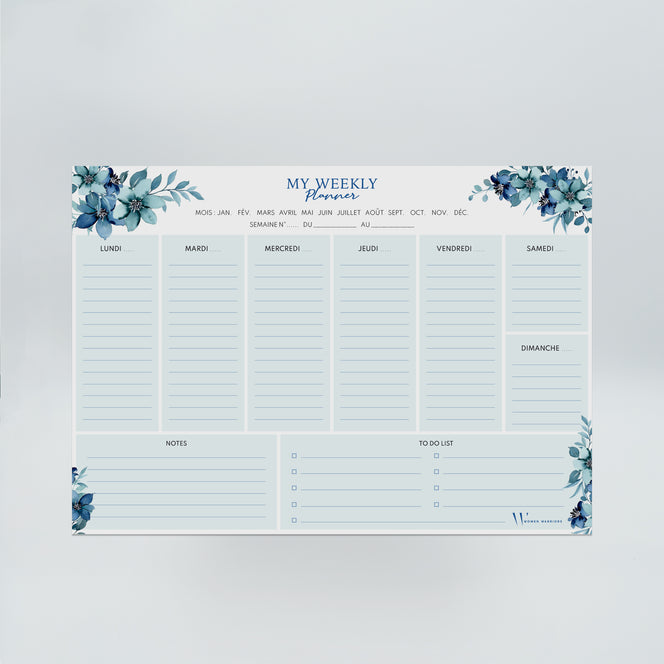 Bloc-Notes Weekly Planner Blossom Sky