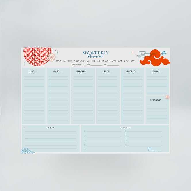 Bloc-Notes Weekly Planner Japan