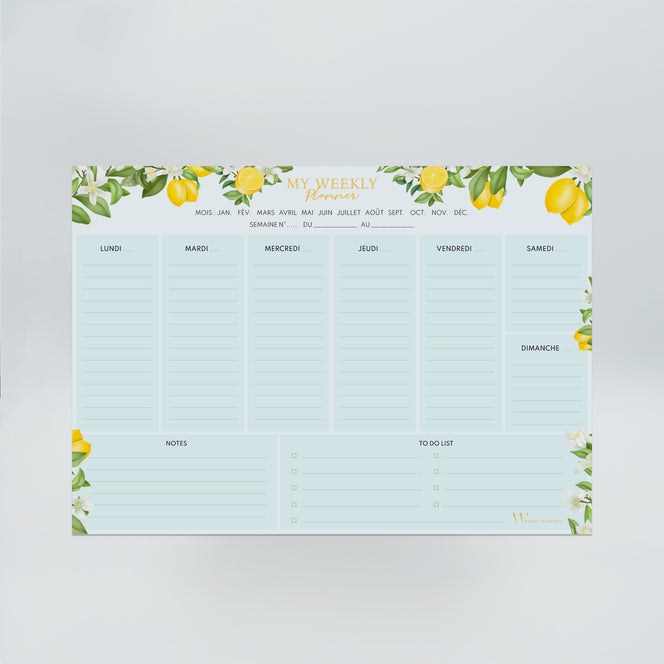 Bloc-Notes Weekly Planner Lemon Tree