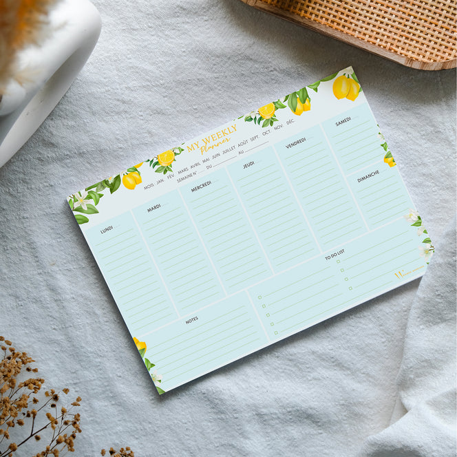 Bloc-Notes Weekly Planner Lemon Tree