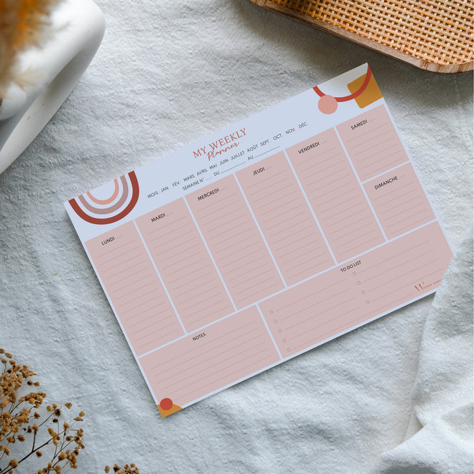 Bloc-Notes Weekly Planner Terracotta