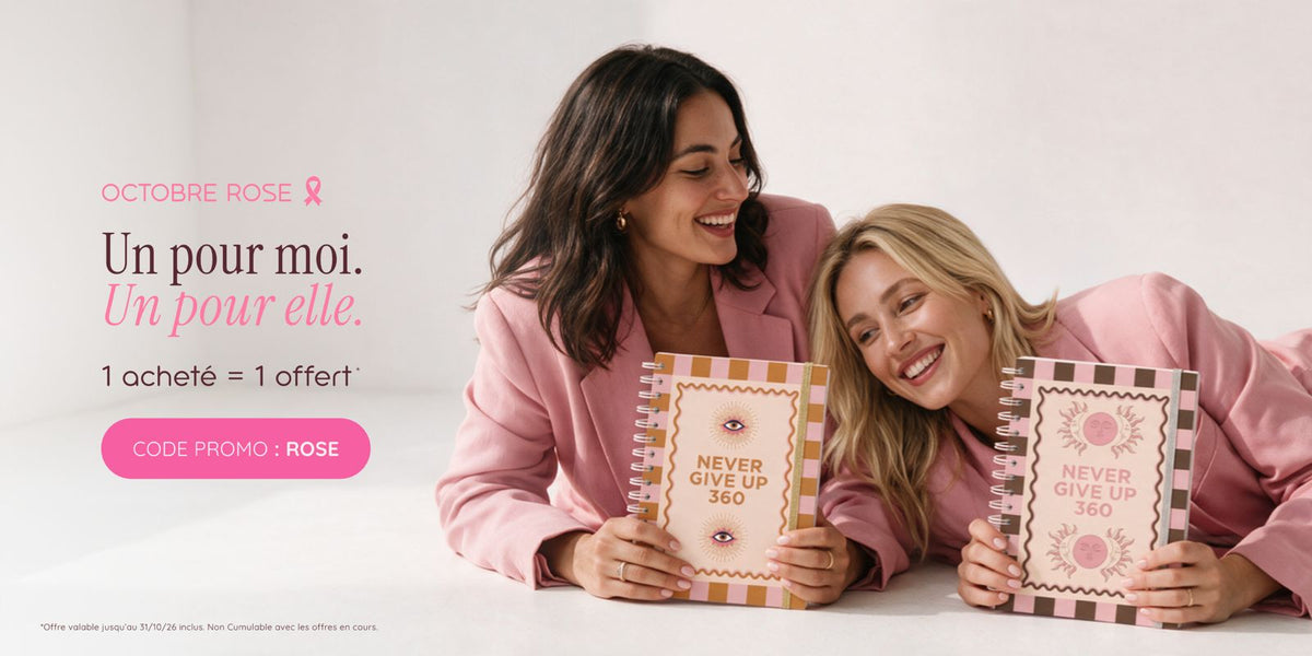 Octobre Rose — Un pour moi. Un pour elle. 1 acheté = 1 offert. Code ROSE.